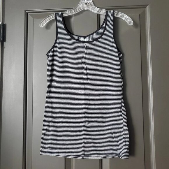 Duluth Trading Tank Black & Gray Striped Classic Womens Small No-Yank Utility - Picture 4 of 10